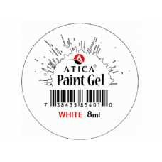 Гель краска Atica, Белый, 8 ml
