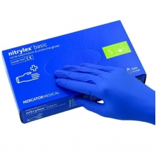 Перчатки нитрил без пудры Nitrilex Basic размер S ,синий