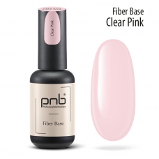 База с нейлоновыми волокнами Fiber Base PNB Clear Pink, 8 мл
