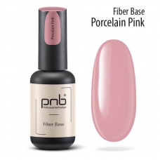 База с нейлоновыми волокнами Fiber Base PNB Porcelain Pink, 8 мл