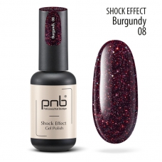 Гель лак светоотражающий PNB Shock Effect №8 - Burgundy