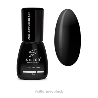 Гель-лак Siller Pure Black (чернее черного), 8 мл