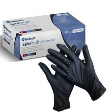 Перчатки нитрил без пудры Medicom, черные, размер S (5г)